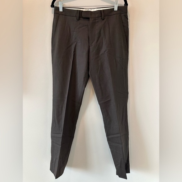 J Crew Bowery Wool Trouser Pants 30x29 Business Office Brown Nice Formal Slacks - Picture 1 of 9